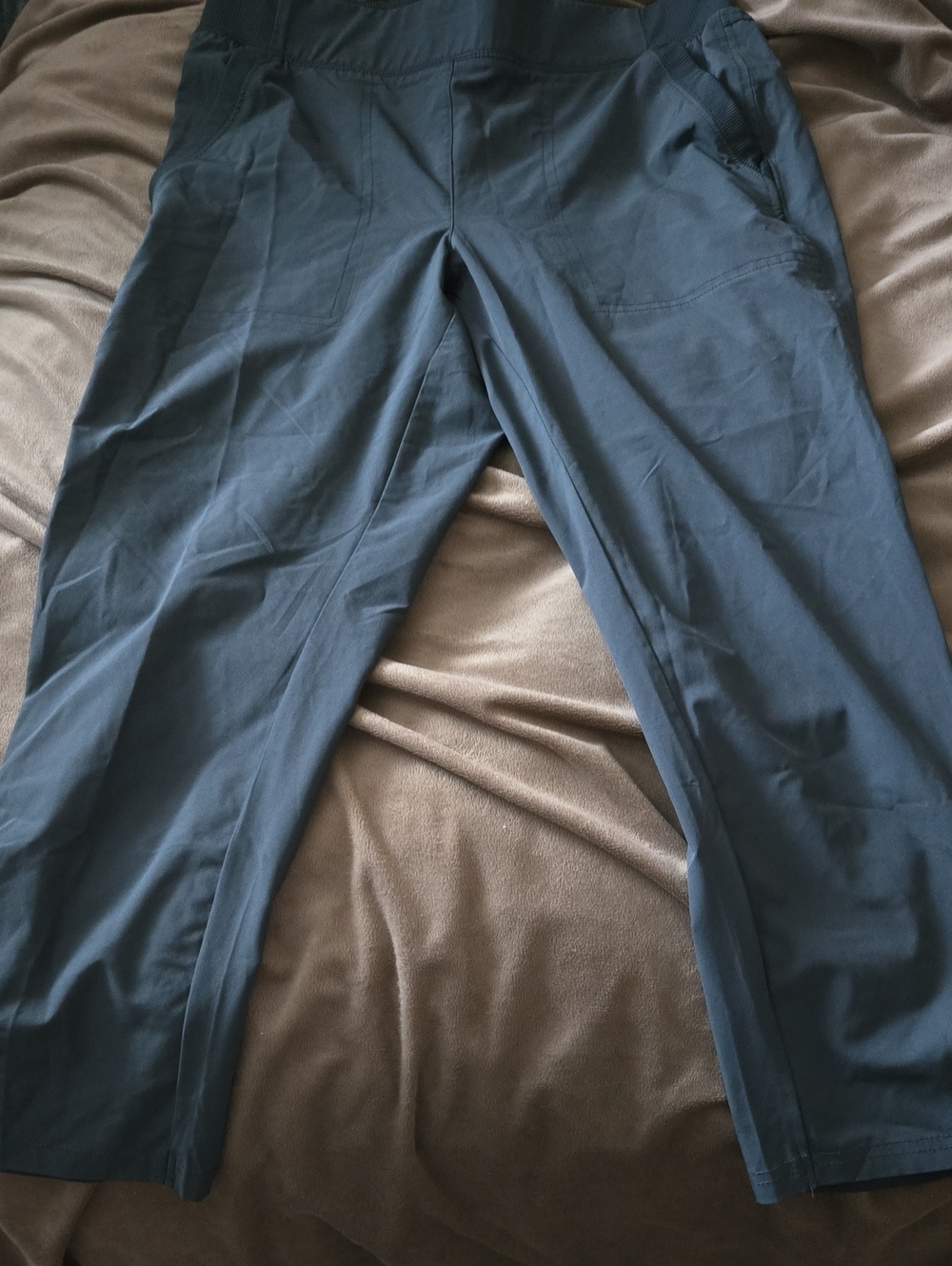 Womans Casual Stretch Pants - Slate Dark Green